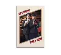 JASURYWO I R I See How They Run, poster estetico da parete, decorazione artistica da parete vintage su tela, poster decorativo per soggiorno, camera da letto, 30 x 45 cm, senza cornice, stile