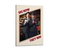 JASURYWO I R I See How They Run, poster estetico da parete, decorazione artistica da parete vintage su tela, poster decorativo per soggiorno e camera da letto (50 x 75 cm) con cornice