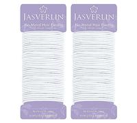 JASVERLIN 2mm Elastici Capelli Bianchi Sottili per Coda di Cavallo 80 Pezzi | Elastici per Capelli Senza Metallo, Che Non Si Impigliano per Capelli da Fini A Medi, Accessori per Styling Femminile