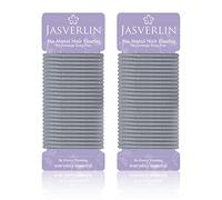 JASVERLIN Confezione da 50 elastici per capelli grigi, senza metallo, per donne, ragazze, uomini, ragazzi, capelli spessi e ricci, accessori per lo styling, senza tirare, nessun danno, nessuna