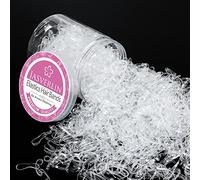 JASVERLIN Elastici trasparenti per capelli, piccoli elastici per capelli, piccoli elastici per coda di cavallo, per bambine e ragazze, 1000 pezzi