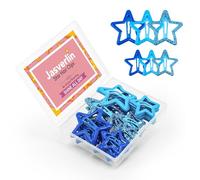 JASVERLIN Fermagli per capelli a forma di stella per ragazze, 36 pezzi Accessori carini Kawaii fermagli per capelli in metallo a scatto per donne e bambini, colorati Y2K estetici con glitter stelle