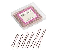 JASVERLIN Spille per capelli a forma di U, marrone, Bunheads fermagli per capelli per le donne ragazze Updo strumenti accessori 3 grandi lunghi Mini dimensioni Assortimento 150 pezzi