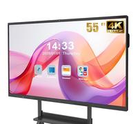 JASZDOT 55'' Smart Board, 4K UHD Lavagna Interattiva Digitale PC Touchscreen Wireless Android13 per Aula, Casa, Ufficio e Studio Supporto WiFi, HDMI, Bluetooth (con supporto a parete)