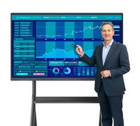 JASZDOT 86'' Smart Board, 4K UHD Lavagna Interattiva Digitale PC Touchscreen Wireless Android13 per Aula, Casa, Ufficio e Studio Supporto WiFi, HDMI, Bluetooth