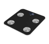JATA HOGAR HBAS1155 - Bilancia da bagno digitale, bilancia grassa corporea e muscolo con APP. Bilancia intelligente per il fitness. 15 Memorie. IMC. Calorie giornaliere consigliate. Fino a 180 kg