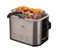 JATA FR326N 1 L 1000 W Nero Argento FRIGGITRICE, capacità 1 l, Max potenza 1000 W, da 45 °C a 180 °C, Nero, Argento