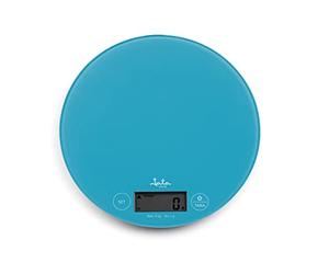 Jata HBA7230 Bilancia da Cucina Digitale, Alta Resistenza, Alta Precisione, Fino a 5 kg, Display LCD, Base Vetro, Funzione Tara, Include Batterie, Dimensioni: 19 x 19 x 2 cm