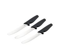 JATA Hogar HACC4508 - Set di 3 coltelli da Cucina Essential, Pomodoro, Pane e tavolino, in Acciaio Inox, Manico ergonomico, Lavabile in lavastoviglie