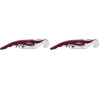 Jata HVIN2212 - Cavatappi a leva, apribottiglie a doppio impulso articolato, include coltello tagliacapsule e apritappi in acciaio inox, ABS (Confezione da 2)