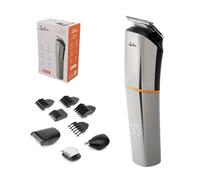 JATA JBCP3305 - Tagliacapelli e depilatore per il corpo con 9 testine intercambiabili, per uso a secco e umido, con precisione Autonomia di 99 minuti, con accessori, grigio