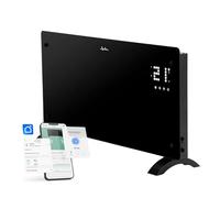 JATA JCRW2520 - Radiatore elettrico WIFI basso consumo vetro 2000 W 5-50 °C. 2 potenze. Timer 24 ore. Installazione a parete o pavimento. 77 x 77 x 38,5 cm. Connettività WIFI e APP