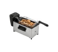 JATA JEFR1678, 3 l, 3 l, 2000 W FRIGGITRICE, capacità 3 l, Max potenza 2000 W a 200 °C, Argento, Nero