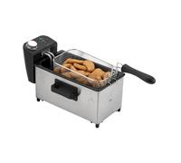 JATA JEFR1680 - Friggitrice olio 3 L 2000 W | Termostato regolabile | Zona fredda per olio pulito | Rimovibile. Facile pulizia | Corpo in acciaio inossidabile | Fritture croccanti
