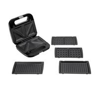 JATA JESW2010 - Sandwich 3 in 1: Grill, sandwich e waffle Piastre rimovibili e intercambiabili antiaderenti. 750 W. Tostatura veloce e uniforme. Stoccaggio verticale