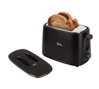 Jata TT631 Tostapane nero con cappuccio protettivo e due fessure extra larghe, con interruttore elettronico roast, 6 posizioni, corpo freddo, raccoglibriciole, nero