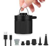 JATEKA 3 in 1 Pompa per Materasso Gonfiabile, 88g Mini Pompa Elettrica 3.5Kpa, Gonfiatore Elettrico Portatile Ricaricabile, Adatta per Salvagenti, Materassini Gonfiabili, Sacchetti Sottovuoto