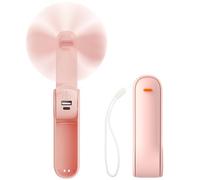 JATEKA Mini Ventilatore Portatile, Ventilatore USB 2 in 1, Velocità del Vento Pieghevole e Regolabile, Ventilatore Silenzioso con Funzione di Alimentazione Mobile, Adatto per Esterni, Viaggi, Ufficio