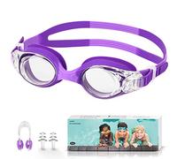 JATEKA Occhialini Nuoto Bambini Unisex Anti-Appannamento Occhiali per Bambina & Ragazzino, Onte nasale Anti-Appannamento, Anti UV, Mirror Lenti HD, Occhialini da Mare/Piscina 4-14