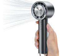 Ventilatore Portatile, Mini Ventilatore Portatile USB Ricaricabile con 5 Velocità, Ventilatore di Raffreddamento, Mini Ventilatore Elettrico Personale 4000mAh Power Bank Piccolo per Viaggi/Esterni