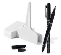 JatilEr 150 etichette per piante con 2 strumenti per la scrittura, etichette da giardino in PVC bianco, etichette impermeabili per piante, per esterni, interni, erbe, fiori, verdure, 10 x 6 cm