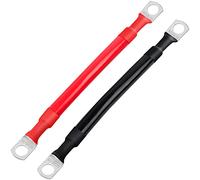 JatilEr 2 cavi batteria 12 V M10, cavi batteria 15 cm cavo batteria auto 25 mm rame puro, cavi batteria 12 V pesanti, per moto solare auto, batteria di messa a terra, auto, ecc
