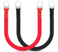 JatilEr 2 cavi batteria 12 V M10, cavi batteria 30 cm cavo batteria auto 25 mm rame puro, cavi batteria 12 V pesanti, per moto solare auto, batteria di messa a terra, auto, ecc