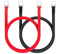 JatilEr 2 Cavi di BateríA di 12 V M10, Cavi di BateríA di 50 Cm, Cavo di BateríA di Coche di 25 Mm, Cobre Puro, Cavi di BateríA di 12 V Resistenti, para Motocicleta, BateríA Solar De Coche