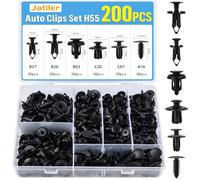 JatilEr 200 clip di fissaggio per auto, H55, clip per auto, 6 tipi di rivetti di espansione in nylon, rivetti in plastica per carrozzeria, clip universali