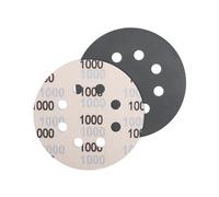 JatilEr 5 pezzi di carta vetrata da 125 mm, grana 1000, rotonde a 8 fori, per levigatrice orbitale, per auto, metallo, legno