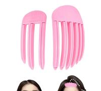 jatimdotin 2 PCS Pinze per Capelli, Clip Del Volume Per Radici, Volume per l'attaccatura dei Capelli, Clip per Sollevamento Radici dei Capelli per Corona Alta (Rosso rosa)