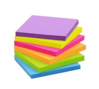 jatimdotin 300 Foglietti Adesivi, Blocchetti Memo Adesivi Fluorescenza Colorati, 6 Colori Foglietti Adesivi per Contrassegnare ed Evidenziare Pagine, 76 x 76 mm