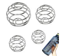 jatimdotin Ball Shaker Per Proteine, 4 Pcs Inox la Sfera di Miscelazione, Shaker Acciaio, Agitare la Sfera per le Bevande Mescolate Proteiche (4 Misure)