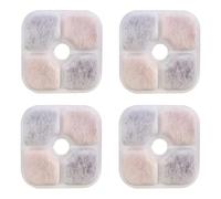 jatimdotin Filtro Fontanella per Gatti 4 Pezzi, Filtri Fontana per Gatti con Resina e Carboni Attivi, Filtri di Ricambio per Pixi Fontana Per Gatti Filtro