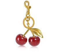 jatimdotin Portachiavi di Ciliegia, Cherry Bag Charm, Versatile Key Ring, Portachiavi per Auto, per Accessori per borse o chiavi, Regali per Coppia