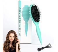 Jatimdotin Spazzola Bounce Curl Brush per capelli ricci multifunzionale, spazzola progettata per ridurre la trazione e la separazione dei ricci