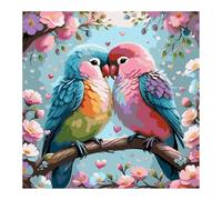 JATOK Kit per dipingere con i numeri, per adulti, kit di pittura per principianti su tela colorata con simboli trasparenti, facile pittura fai da te con pigmento acrilico per decorare le pareti della