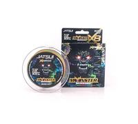 JATSUI MOONSTER MULTICOLOR - Trecciato da Pesca Idrofobico, Resistente all'abrasione, X8 MULTICOLOR, 300-500 MT (300 MT - #2.0/0.20 MM)