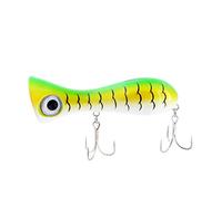 JATSUI SW-Lethal Popper, Misura 80, Colore SG Artificiale da Pesca, Bianco/Giallo/Verde, 80 mm