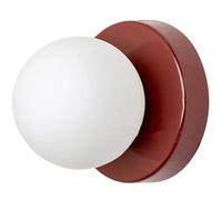 Jatwefiv Applique da Parete Interno Plafoniera da Parete Camera Moderno 12cm Lampade da Muro Creative Palla di Vetro per Camera da Letto Soggiorno Bagno,Rosso