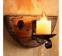 Jatwefiv Lampada da Parete Legno Retro Applique da Rustica del Salone Lámpada da Muro Legno LED EZ7 Lampadas da Parete Rustico Nostalgia per Soffitta Taverna Cafe Bar,A