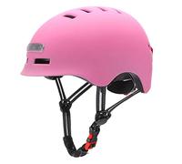 Jauarta Casco per Ciclismo Leggero a LED, Fari Illuminati e Fanali Posteriori di Avvertimento, Batteria Ricaricabile USB, Dimensioni Regolabili, per Andare in Bicicletta, (Rosa)