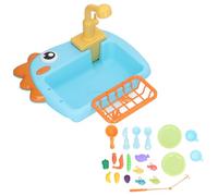 Jauarta Dinosauro Toys per Lavastoviglie Elettroniche 2 in 1 Giocattoli per Lavello da Cucina Giocattoli da Pesca per la Scuola Scolastica Didattica Educativa (Blu)