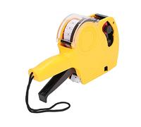 Jauarta Etichettatrice manuale a 8 cifre, pistola per cartellino del prezzo con cartuccia, portatile, strumento per la marcatura dei prezzi (giallo)