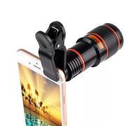 Jauarta Obiettivo per Fotocamera per Cellulare, Teleobiettivo con Zoom Ottico 8X Clip su Obiettivo per Smartphone, con Vetro HD Professionale (Nero)