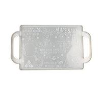Jauarta Stampo per Vassoio di Natale, Babbo Natale Flighette da Elk Paradone con Manici, 15.12x8.27in, 1 Stampo in Silicone per Tavola da Porzione Fai -da -te, Aggiungi Vernice a