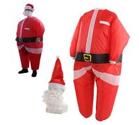 Jauarta Stuma da Babbo Natale Gonfiabile Vivid Colors Battery Polester Polyester Inflable Christmas Suit per 5,2 a 6,1 Piedi di Altezza