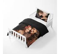 Jaucin Copripiumino Personalizzato Matrimoniale 155x220cm - Set Copripiumino Matrimoniale Microfibra con Copripiumino e Federa (155x220cm, 1 Foto)