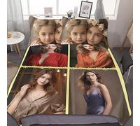 Jaucin Copripiumino Personalizzato Matrimoniale 260x240 - Set Copripiumino Matrimoniale Microfibra con Copripiumino e Federa (260x240cm, 4.2 Foto)