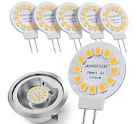 JAUHOFOGEI Lampadina a disco LED G4 da 12 V, luce bianca calda, 2700 K, lampadina G4 LED T3 alogena JC da 20 W, ricambio per luci a disco non dimmerabili, 12 Volt ac/dc 2 Watt, lampadine a base bi-pin